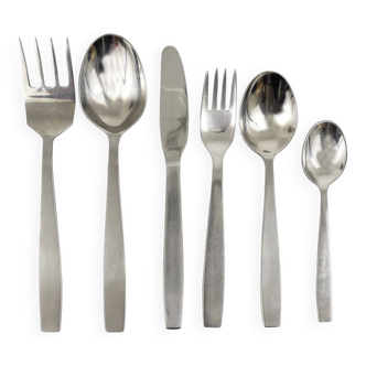 Amboss Austria 2050 Modernist Cutlery for Six by Helmut Alder, 1950s