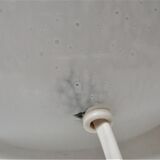 Shiny shiny vintage white Murano glass lamp