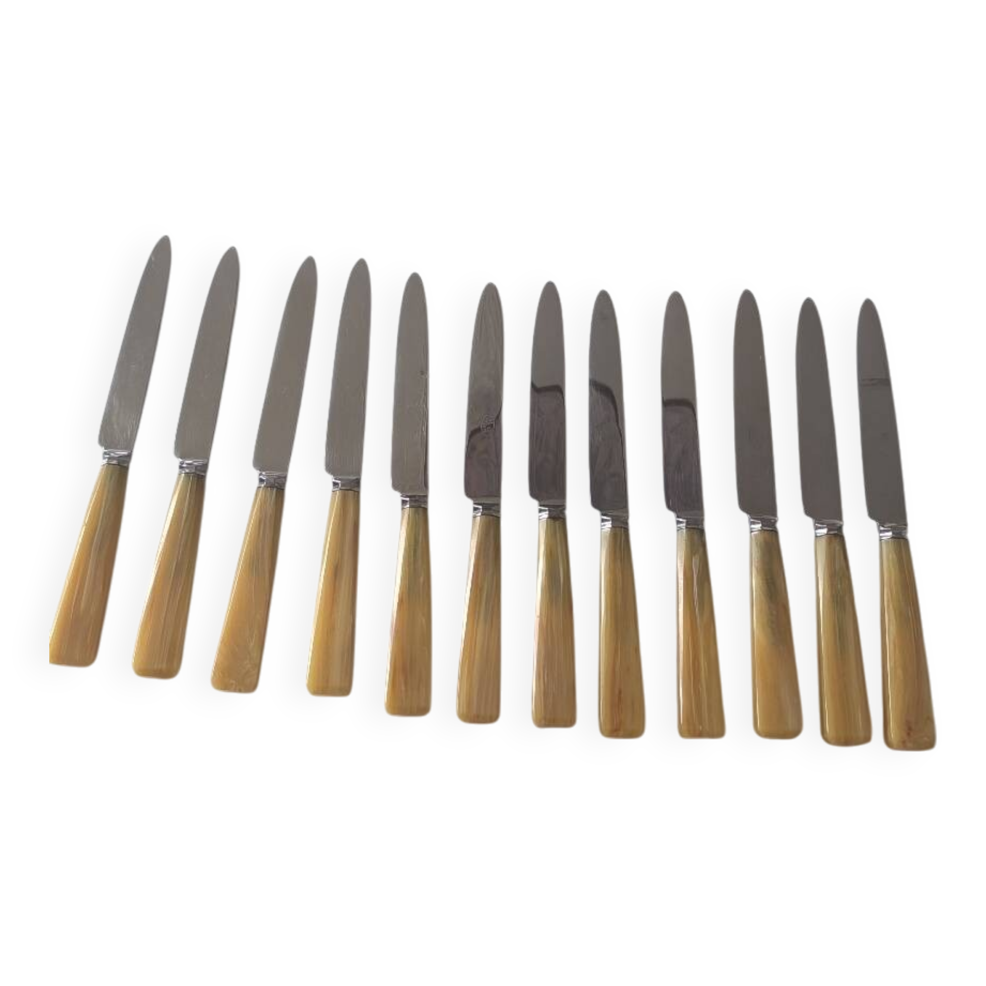Set of 12 bakelite and stainless steel knives