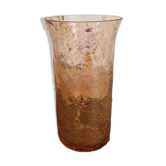 Verre rose en verre craquelé