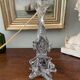Crystal lamp base in the shape of a fish, 1950s