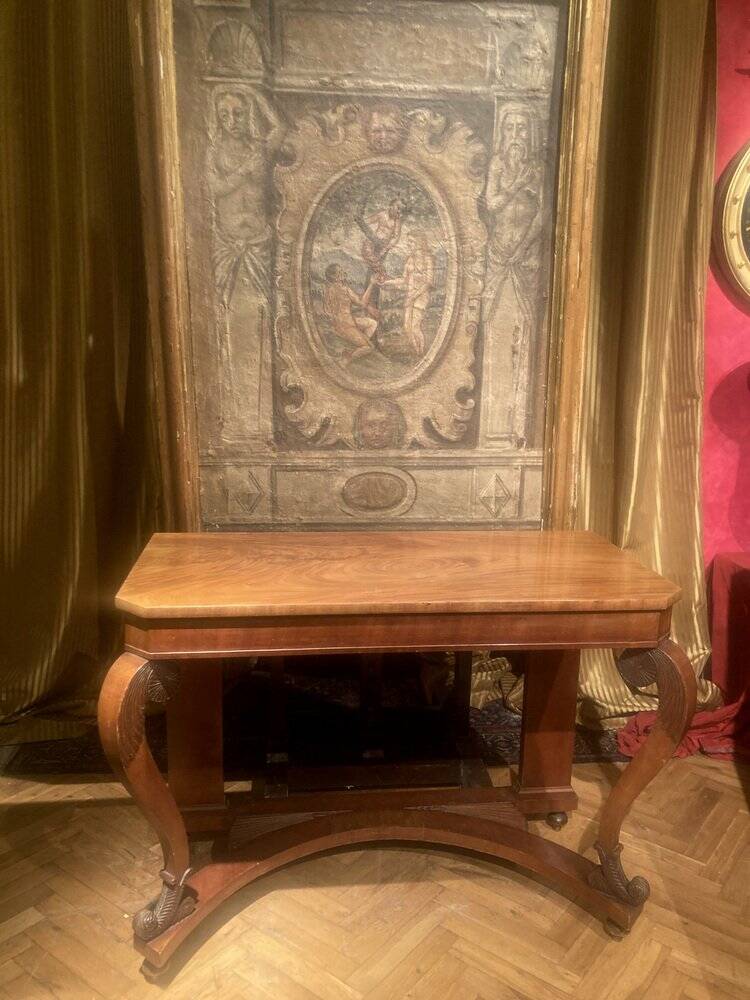 Art Nouveau Italian Wooden Console Table