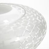 Original large Mid Century double glass ceiling lamp by Wilhelm Wagenfeld f