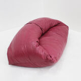 Vintage Raphael Raffel Croissant Sofa in pink leather 1970