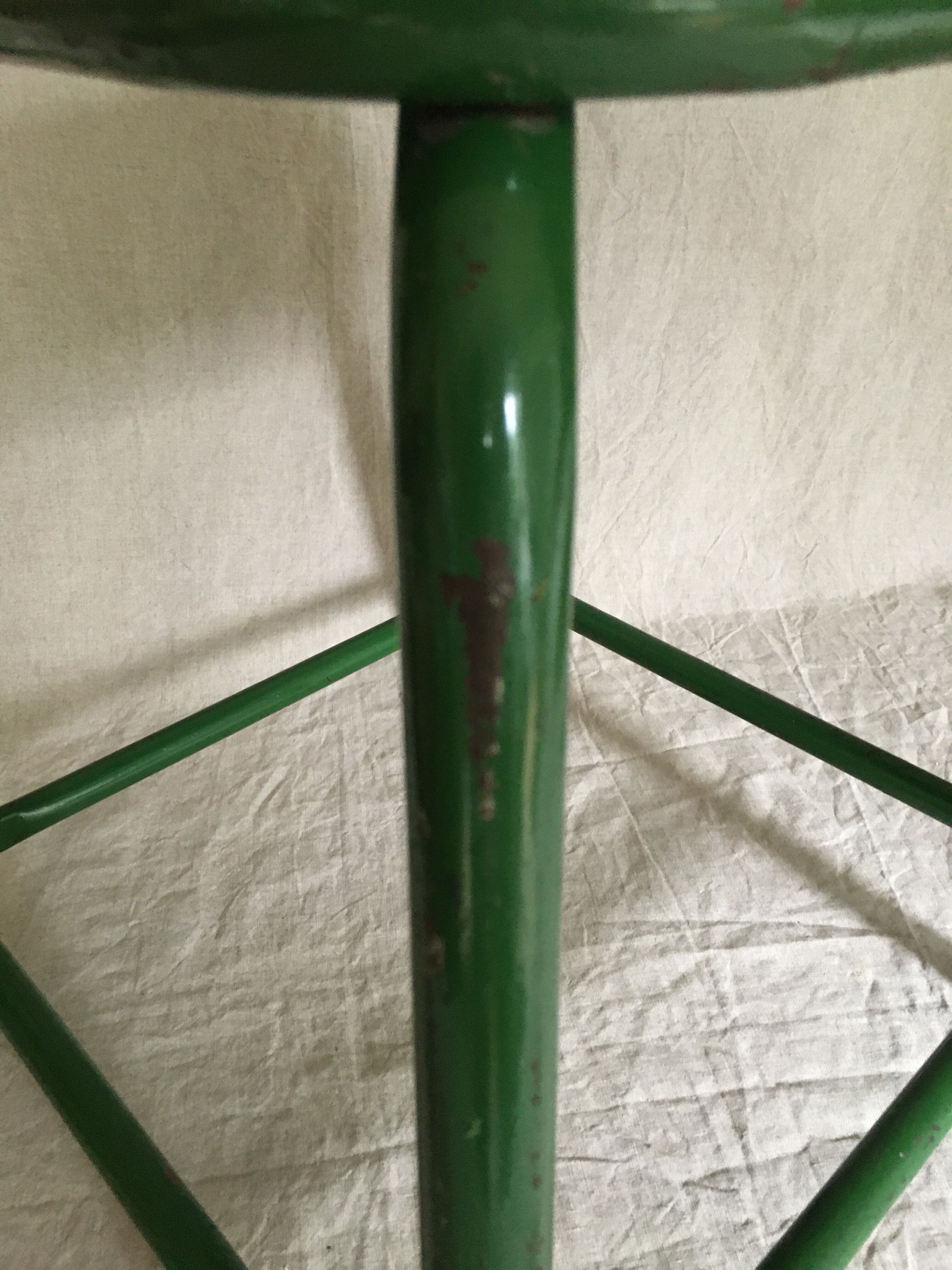 Green military stool