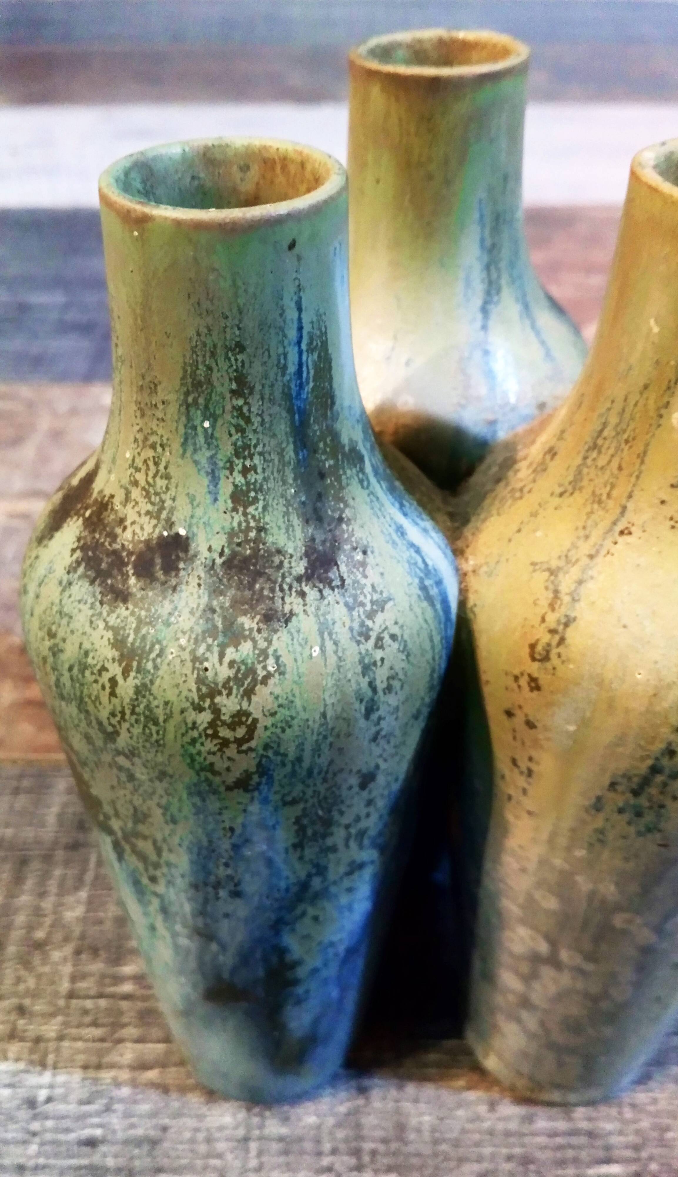 Vase triptyque Denbac 1930s