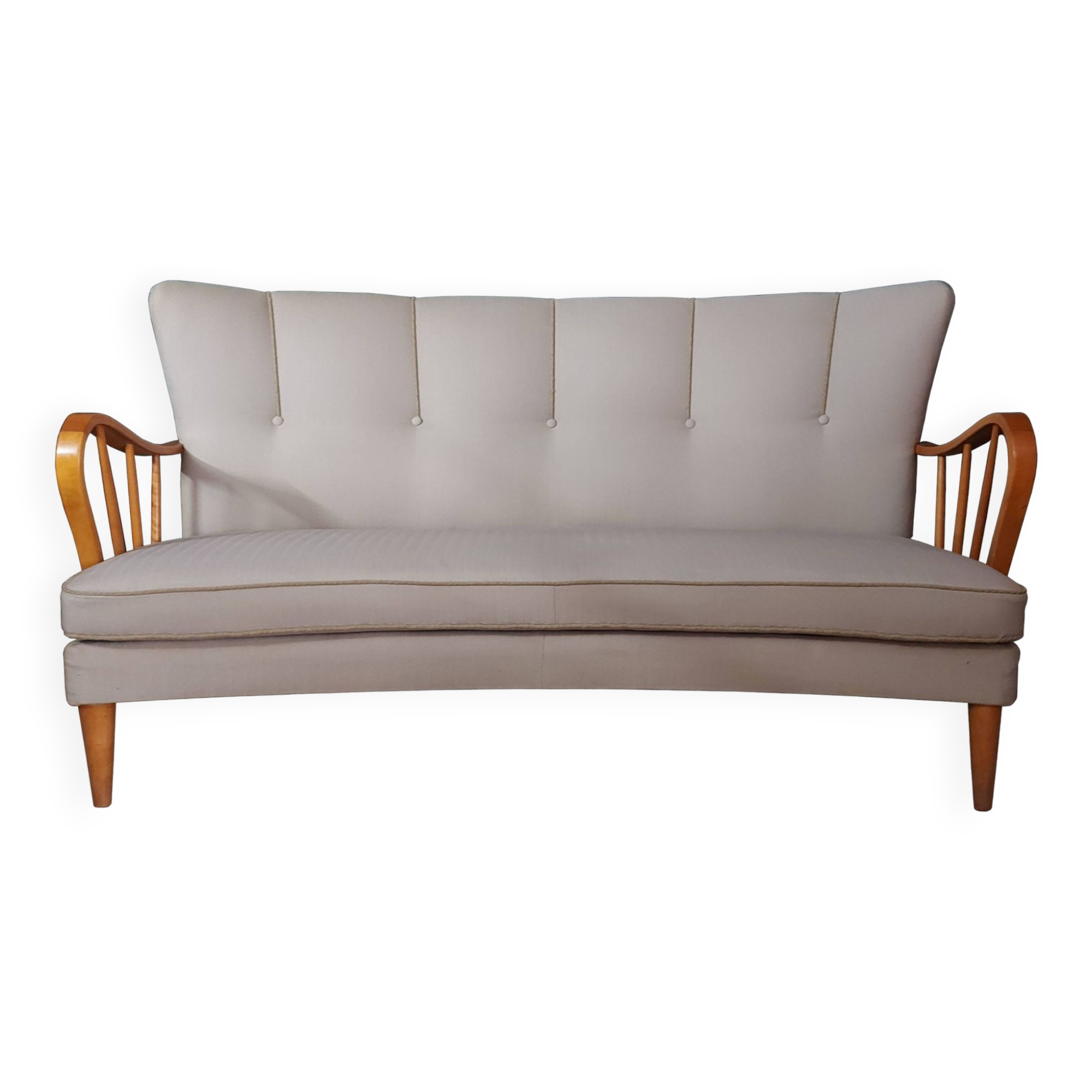 Canapé danois avec accoudoirs ouverts, années 1940