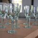 9 small stemmed sparkling glasses H 13 cm