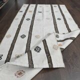 Flat vintage kilim hallway rug