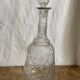Carafe à vin en verre ciselé  transparent vintage