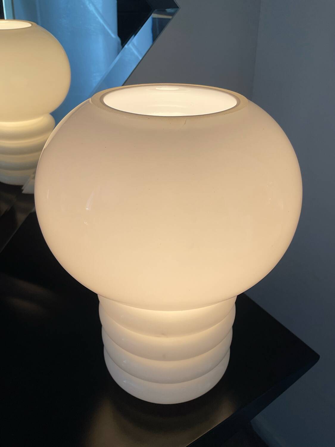 Opaline Limburg lamp from the 70s