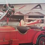 Lithographie voiture ancienne Alfa Romeo