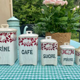 Series of vintage spice jars