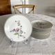 12 Limoges porcelain dessert plates Charles Ahrenfeldt floral decoration
