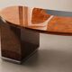 Vintage executive desk in burl wood – 1970s
