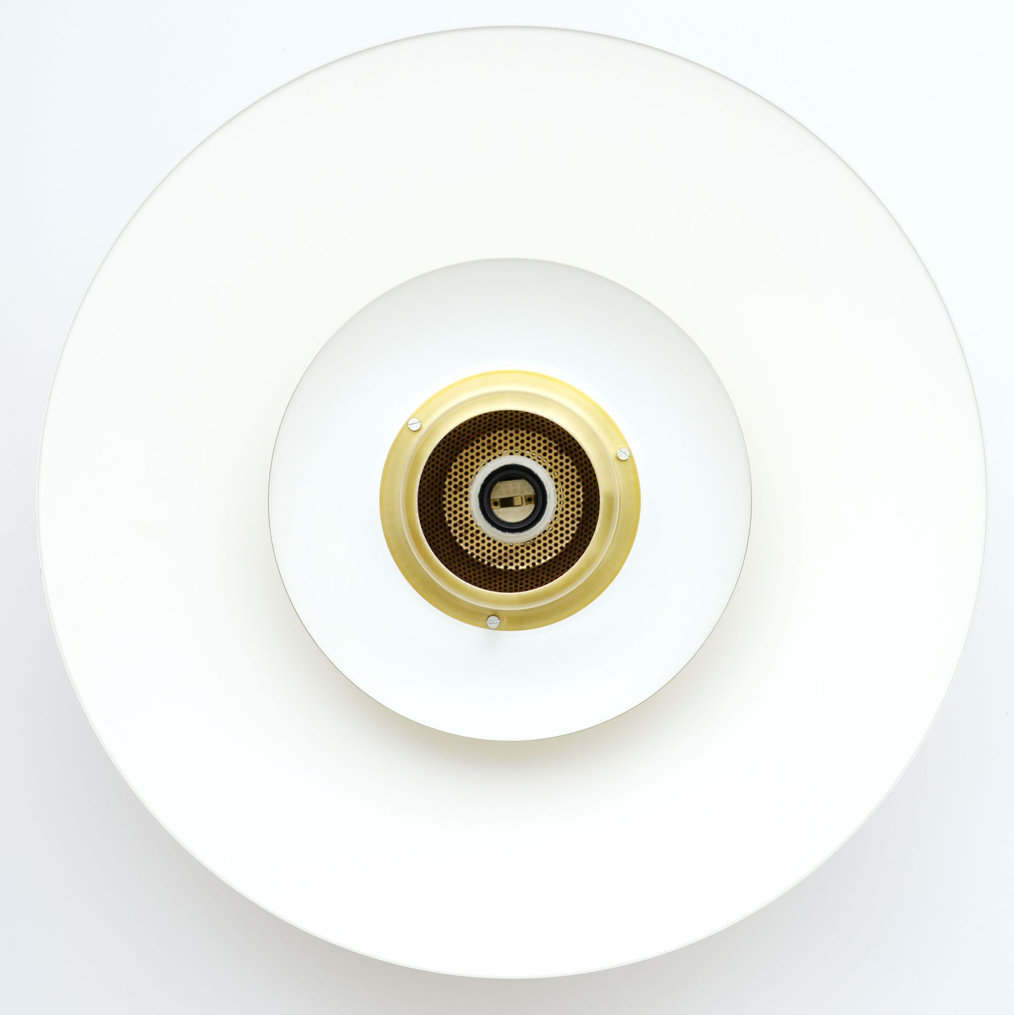 Vintage pendant lamp in golden brass, Denmark, 1970s