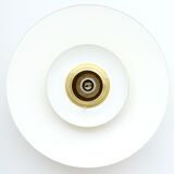 Vintage pendant lamp in golden brass, Denmark, 1970s