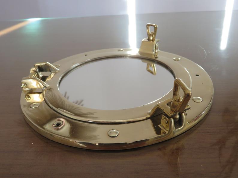 80s round window mirror 21cm