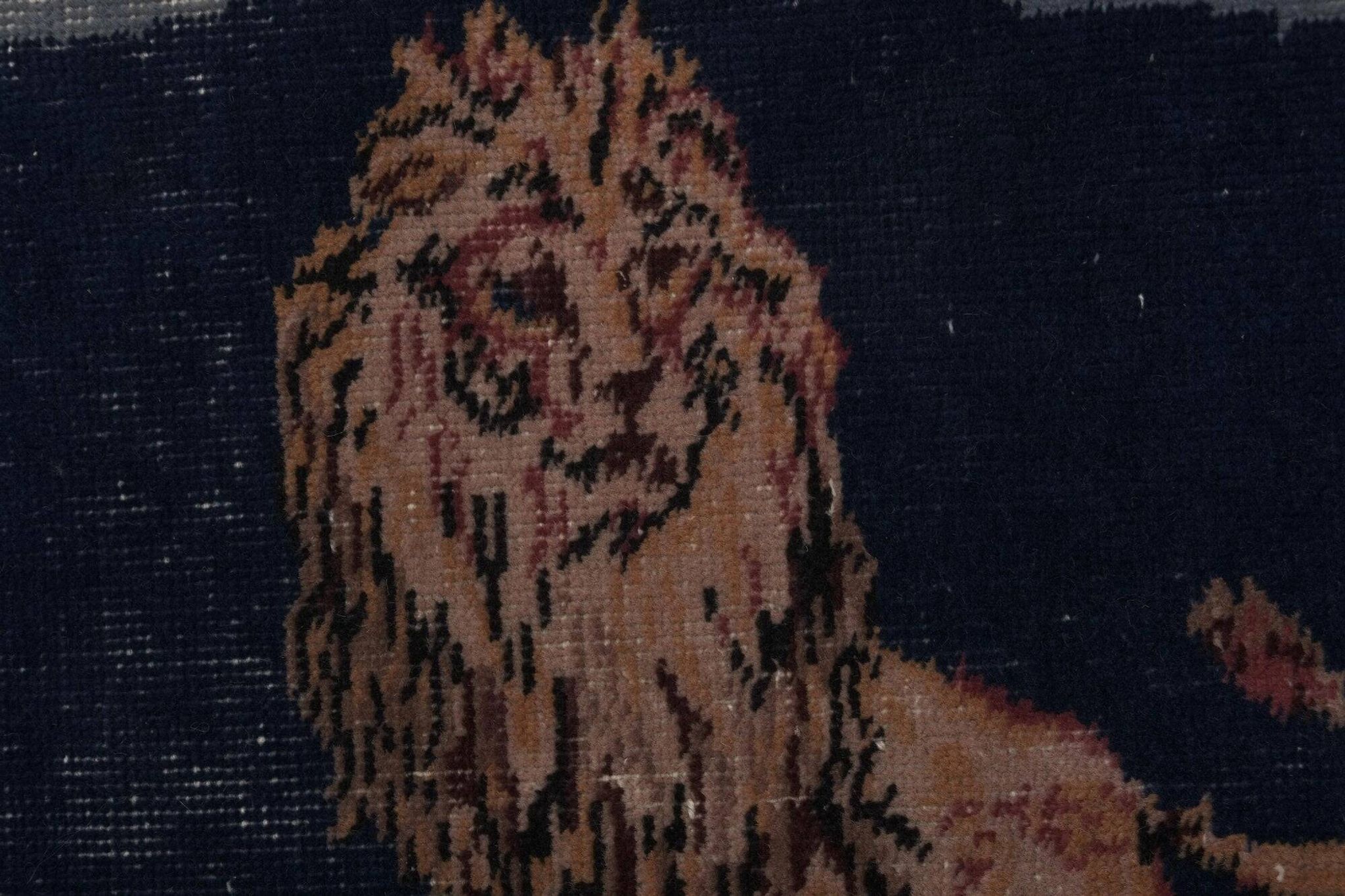 Vintage hand-embroidered textile 98x122 cm