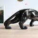 Art Deco ceramic black panther, 60cm sculpture