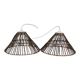 Suspensions en rotin vintage