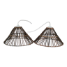 Vintage rattan pendant lamps