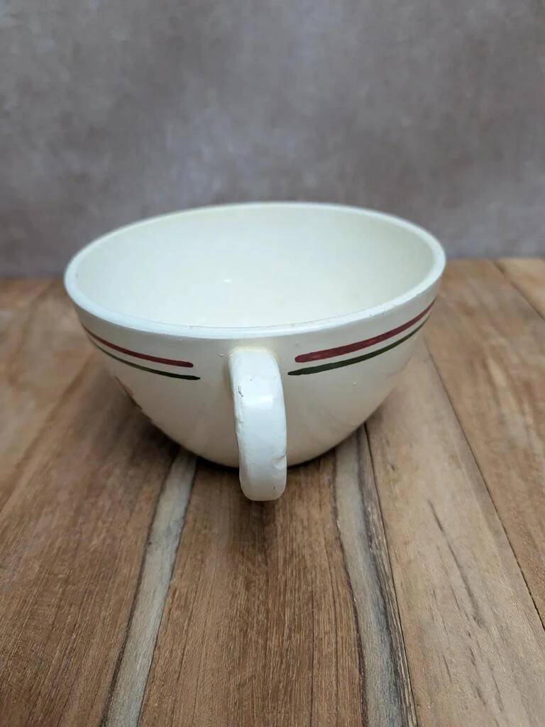 Cup and saucer Sarreguemines model Bitche – Ironstone