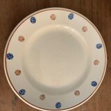5 assiettes à dessert anciennes Sarreguemines XXème siècle