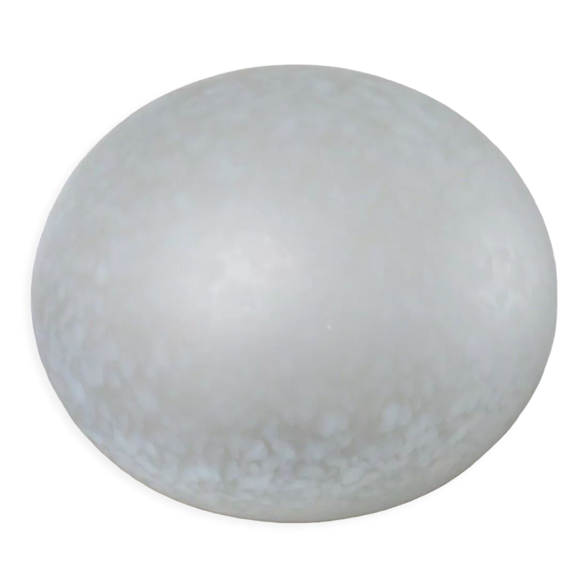 Italian pebble lamp in white speckled glass 80s