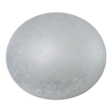 Italian pebble lamp in white speckled glass 80s