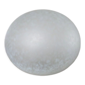 Lampe caillou Italienne en verre moucheté blanc années 80