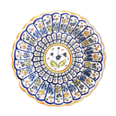 Godronné dish in earthenware signed 1951