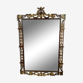 Mirror in brass or bronze