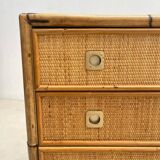 Commode en bambou & osier