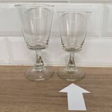 Set of 9 white wine glasses