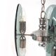 Chrome and smoked glass pendant light
