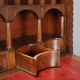 Antique mahogany secretary with leather, Italy, 19th century