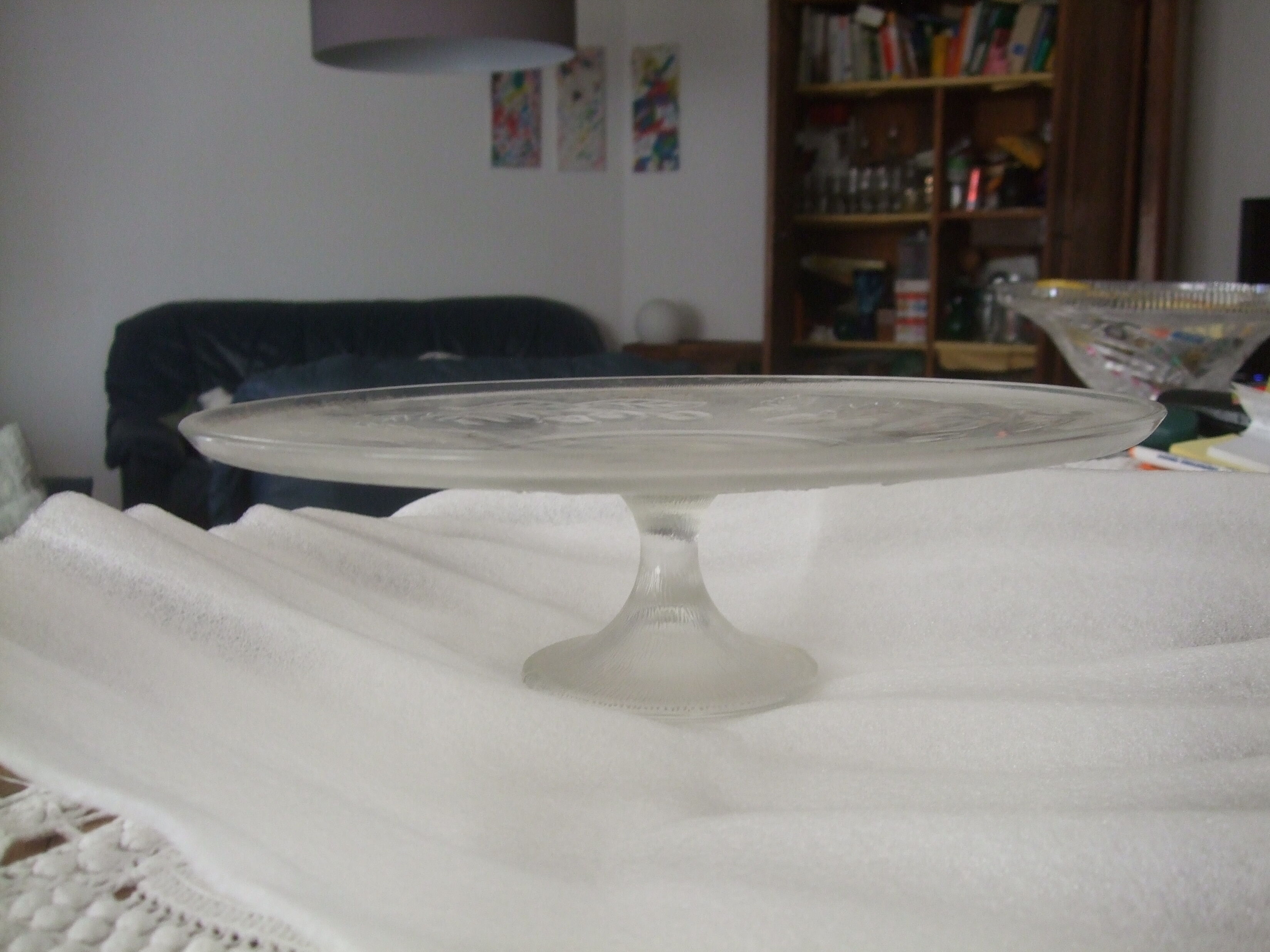 Flat vintage glass cherries and strawberries