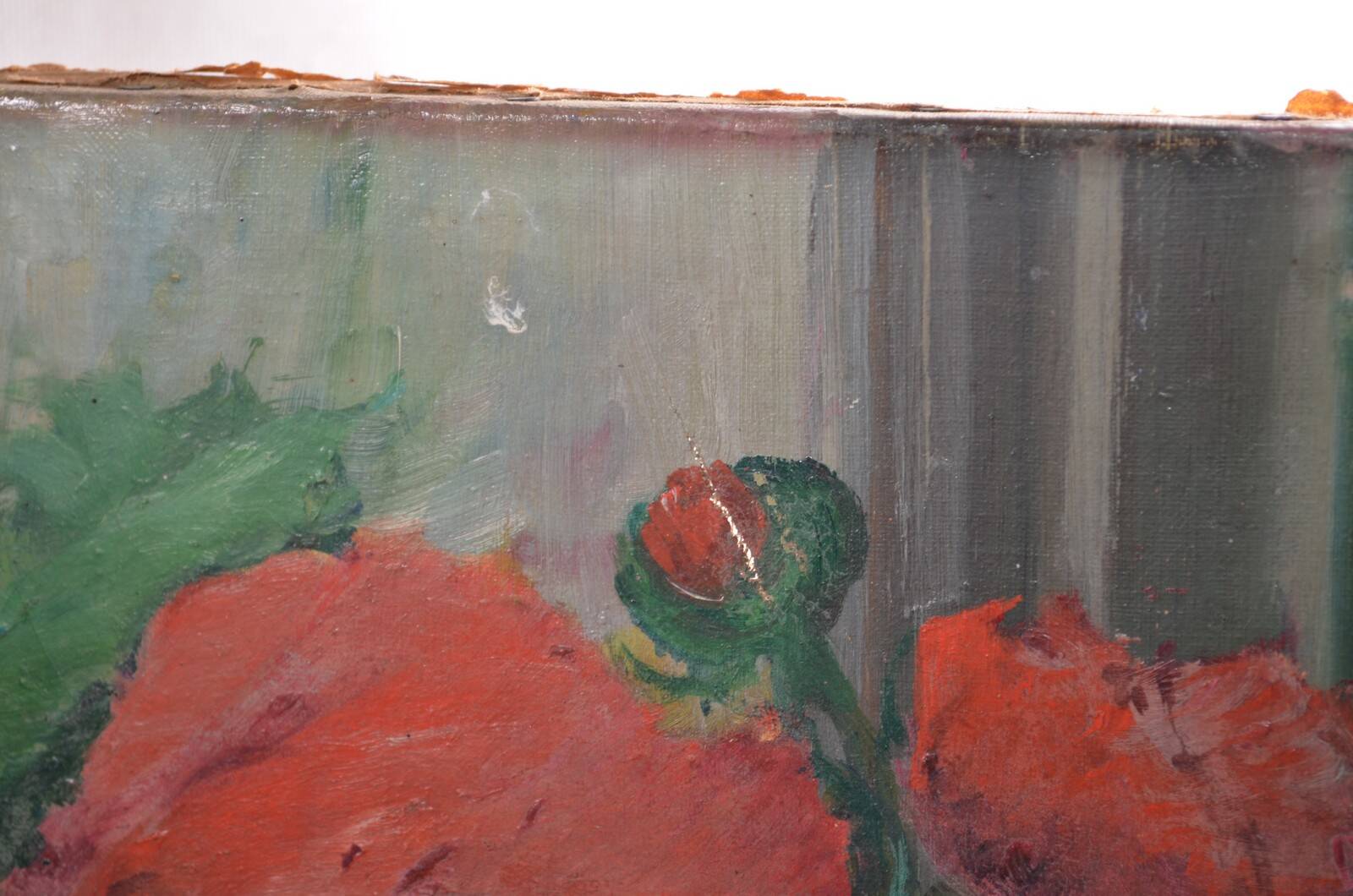 C. Steveniers - French School of the 20th century Still life with poppies. Oil on canvas signed