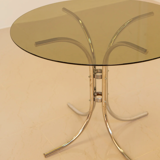 Tulip dining table and smoked glass 80's