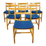 6 Scandinavian oak chairs from the 1960s
