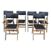 Lot 6 chaises pliantes mid century 60/70 vintage