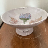 Ceramic empty pocket cup signed p. sol