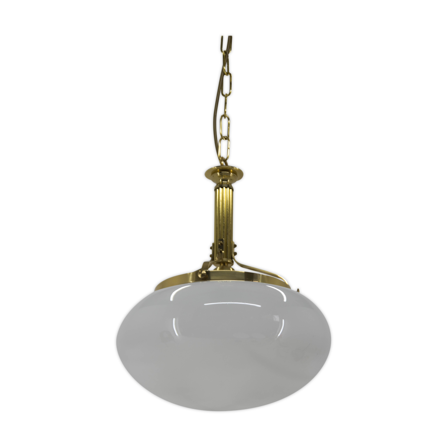 Brass and glass pendant, 2000s