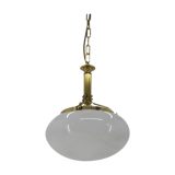 Lustre en laiton et verre, années 2000