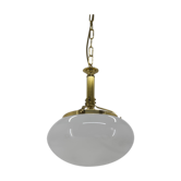 Lustre en laiton et verre, années 2000