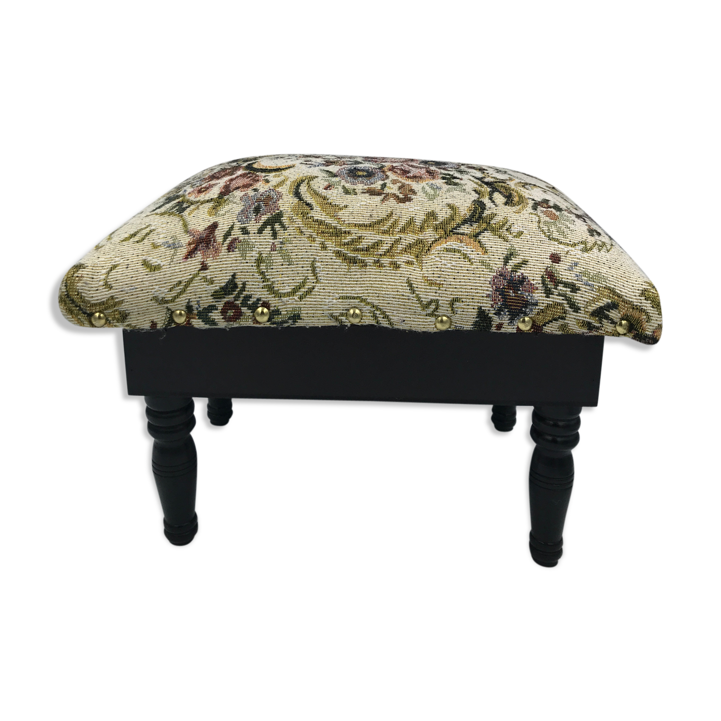 Foot rest chest studded fabric vintage studded
