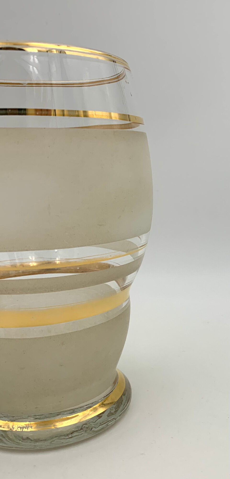 Vintage glass vase - Fains glassworks, France, signed - 1950s