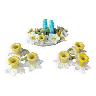 Earthenware candle holders