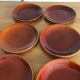 6 assiettes plates faïence